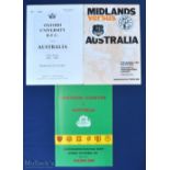 1981-82 Australia in the UK Rugby Programmes (3): From the games at the Midlands, Oxford