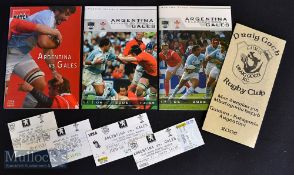 Wales in Argentina 2006 Rugby Programmes/Tickets (8): Issues from Puerto Madryn and Buenos Aires for