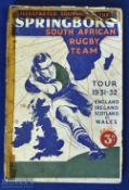 1931-2 Springbok UK & Ireland Rugby Tour Souvenir Booklet: The popular, attractive packed booklet