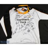 1990s Newcastle Falcons BNWT Signed Rugby Jersey: Now almost vintage! But a lovely 'new' jersey,