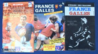 Wales in France Rugby Programmes (3): Paris issues from the 5 or 6 Nations games of 1983, 1993 &