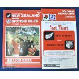 1983 British & Irish Lions in NZ Test (inc Signed) Rugby Programmes (3): Only missing the third test