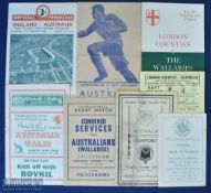 1947-8 Australia in the UK Rugby Programmes (7): First post-war tour, the issues v England, Wales,