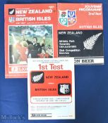1983 British & Irish Lions in NZ Test Rugby Programmes (3): First, second and fourth tests from