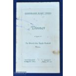 Rare 1950 British & I Lions Signed Dinner Menu: 4pp foldover cream & green card for the after-