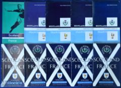 1960-1970 Scotland v France Rugby programmes (10): The homes from 1960-1970 inclusive, with