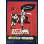 Woman's football international match programme 1950 England Ladies v France Ladies 18 July 1950 at