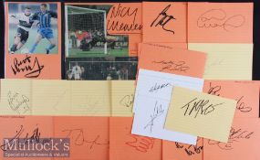 Large Selection of Various Football Autographs Mainly Man City, Shrewsbury and Telford Utd all to
