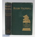 Scarce & Famous 1896 Rugby Football Book: B Fletcher Robinson's volume, No.1 in the Isthmian Library