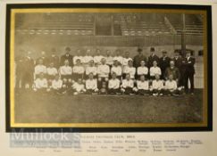 1905/1906 Fulham team photo postcard (by Moyse of Putney) players named; also magazine photo of