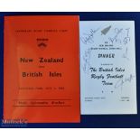 1983 British & Irish Lions in NZ Menu and Media Booklet (2): Lovely clean menu after the Dunedin