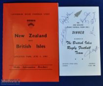 1983 British & Irish Lions in NZ Menu and Media Booklet (2): Lovely clean menu after the Dunedin