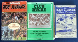 Rugby Almanacks etc Trio (3): The New Zealand Rugby Almanacks for 1952 (a little worn) and 1984 (