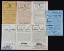 1945 to 1954 Newport v Cardiff Rugby Programmes (7): v Cardiff (h) March 1946, Nov 1950, March 1951,