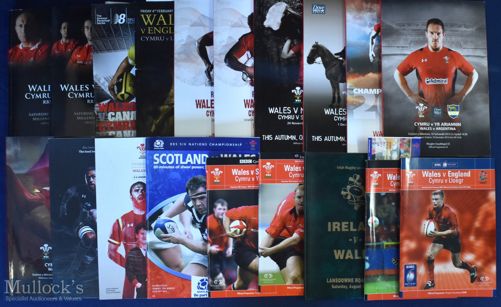 1992-2017 Wales H/A Rugby Programmes/Tickets (Qty): 33 substantial glossy issues inc eight aways, - Image 2 of 2