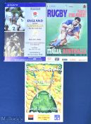 1996/1998 Australia in Europe Rugby Programmes (3): Interesting trio, v Italy at Padua 1996 and v