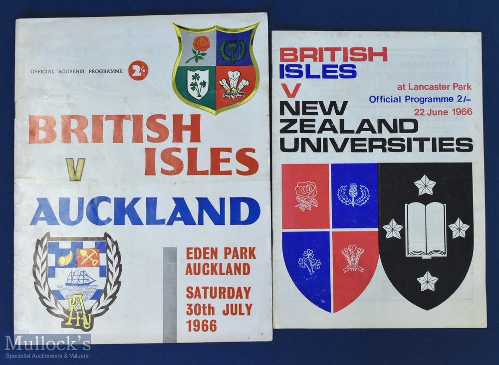 1966 British & Irish Lions in NZ Rugby Programmes (2): The large bold issues for the games v NZ