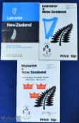 1972 & 1974 NZ All Blacks in Ireland Rugby Tour Programmes (3): v Leinster 1972 and 1974 (Both