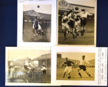 Collection of Fulham photographs to include 1945/46 team photo, 1948/49 v West Ham Utd action