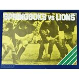 1980 Springboks v Lions Sticker & History Booklet: Large attractive issue from 'Springbok' Safety