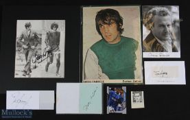 George Best, Greg Farrel signed newspaper pictures plus other Football Signatures, Kaile of Preston,
