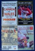 1994-2000 Wales XV in Canada Rugby Programmes (4): v Canada 1994 and 1997, and v Canada 'A' and