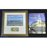 Millennium Stadium Presentation (2): Lovely duo, 12.5” square m, f & g John Upton colour artwork