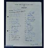 1968 British & I Lions SA Rugby Tour Autograph Sheet: On official headed printed sheet, the neat