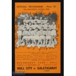 1950-51 Hull City v Galatasaray Football Programme 11th September 1950