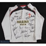 2005 Era Signed Wales 'Change' Grey Jersey: Reebok Brains-sponsored 9-10 yr old size signed by c.