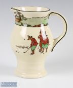 Royal Doulton Series Ware Charles Crombie Ceramic Jug of baluster form with golfing design to body