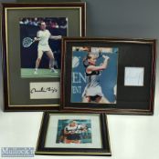 c1990s Tennis Signed Photographs and Photographs with signatures underneath to include Stefi Graf