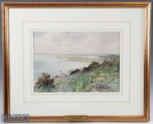H Percy Heard - RBA, RA, Walker Gallery (1866-1940) The Estuary and Golf Links Westward Ho! North