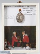 1926 Royal Blackheath Golf Club Royal Naval Challenge Cup silver medal - won by G T Eagleton -