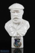 Old Tom Morris St Andrews Crested Ware Bust - Willow Art Staffordshire crested ware large bust of