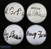 Collection of 4x early American Golfers US Masters and USPGA signed golf balls from 1938-1969 -