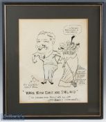 Tom Webster (b.1886-d.1962) - "When Irish Eyes are Smiling" pen and crayon caricature signed with