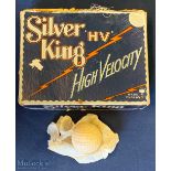 Silver King HV High Velocity golf ball box with 1 part wrapped golf ball - makers original hinged