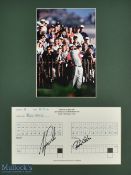 Rare 1997 Open Golf Championship Tiger Woods signed Scorecard Golf Display signed by Tiger Woods and