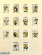 c1900 Scarce Cricket Willian Clarke Cricketing Terms Cigarette Cards - full set of 14 cards,