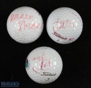 3x British LPGA and European Tour Winners signed golf balls - Karen Stupples British Open '04;