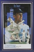 Alex Stewart OBE 1989-2003 Signed Display England's most capped cricketer signed in pencil, gilt
