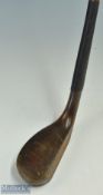 T Morris St Andrews late longnose dark stained beech wood putter c1895 - c/w the T Morris oval shaft