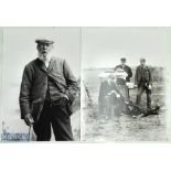 Tom Morris Large Exhibition photographic print depicting T Morris with golf club in hand, Allan