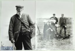 Tom Morris Large Exhibition photographic print depicting T Morris with golf club in hand, Allan