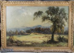 J A Henderson Tarbet (1875-1937) - Murrayfield Golf Course Edinburgh - oil on canvas signed bottom