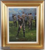 Craig Campbell (b.1960) - John Ball Open Golf Champion 1899 Hoylake oil on board signed to the lower
