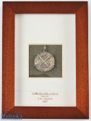 Rare 1887 Stirling Golf Club decorative silver gilt winner's medal - engraved on the reverse J W