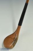 Fine Wm Henderson (Hyde Cheshire) golden beech wood bulger scare neck driver c1892 with good