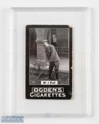c1901 Ogden's Cigarettes J Ball Golf Card real photograph cigarette card with black border, small